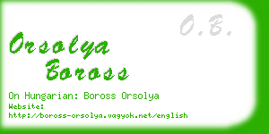 orsolya boross business card